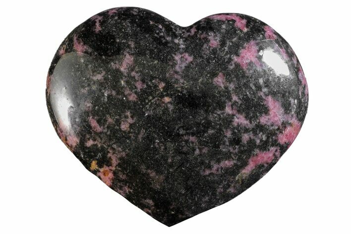 Polished Rhodonite Heart - Madagascar #160446
